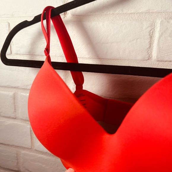 NWT Soma Enbliss Lifting Push Up Padded Underwire Demi Bra 32C Cherry Red #0024 - Picture 3 of 12